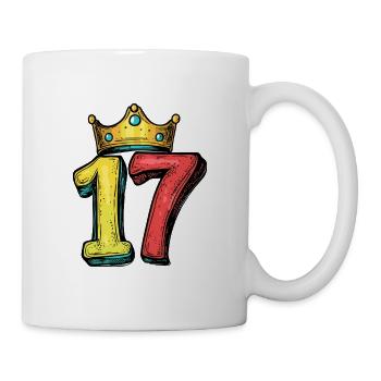 17 Zahl Krone - Tasse - Weiß - Rechts