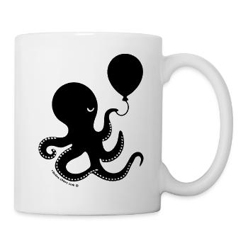 Cursed Octopus – Unhinged Dark Humor Sea Creature  - Tasse - Weiß - Rechts