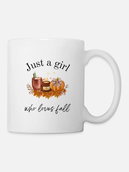 Fall Vibes Herbstliches Pumpkin Design - Tasse - Weiß