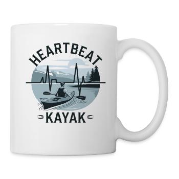 Paddling Heartbeat Adventure Nature Kayak Lake - Mug - white - Right