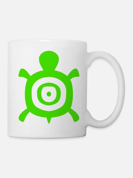 Schildkröte Schildkrötenpanzer Kreise Panzer Logo - Tasse - Weiß
