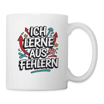 I learn from mistakes motivational statement for - Mug - white - Right