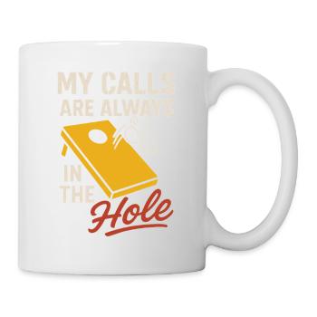 Cornhole Refere Offizielles Schiedsrichter - Tasse - Weiß - Rechts