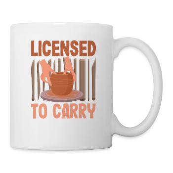 Licensed To Carry Töpferkunst-Liebe - Tasse - Weiß - Rechts