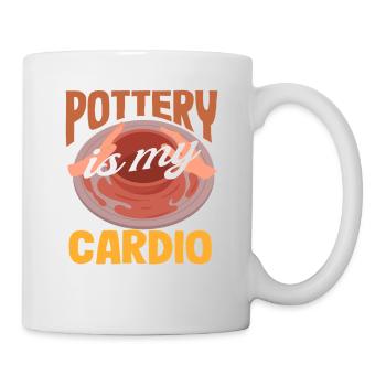 Töpfern Ist Mein Cardio Kunstliebhaber - Tasse - Weiß - Rechts