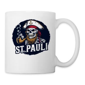 St.Pauli Kiez Hamburg Totenkopf Sankt Pauli - Mug blanc - blanc - Droite