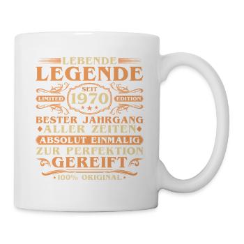55ème Anniversaire Né 1970 Millésime - Mug blanc - blanc - Droite