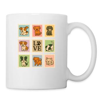 Adorable Puppy Dog Collection with Love Motif - Mug - white - Right