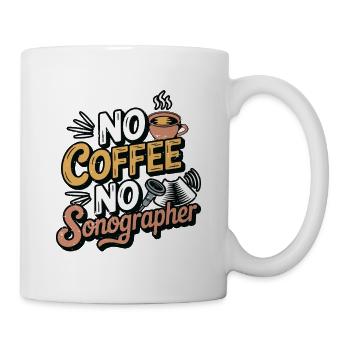 échographiste Pas de café Pas d’échographie Amateur de café - Mug blanc - blanc - Droite