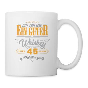 45. Geburtstag 45 Jahre alt Spruch Geschenk - Tasse - Weiß - Rechts