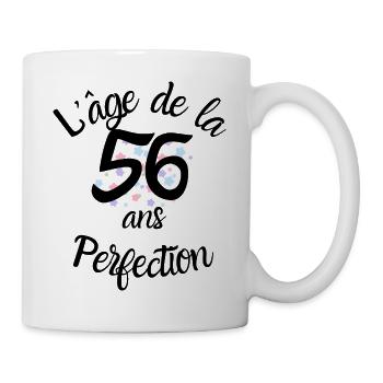 56 years old, the age of perfection - Mug - white - Right