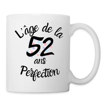 52 ans, l'âge de la perfection - Mug blanc - blanc - Droite