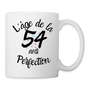 54 years old, the age of perfection - Mug - white - Right