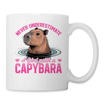 Funny Capybara - Tasse - Weiß - Rechts