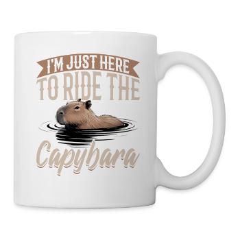 Funny Capybara - Tasse - Weiß - Rechts