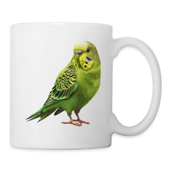 Conception de perruche Joie de vivre - Mug blanc - blanc - Droite