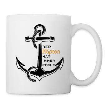 The captain is always right skipper - Mug - white - Right