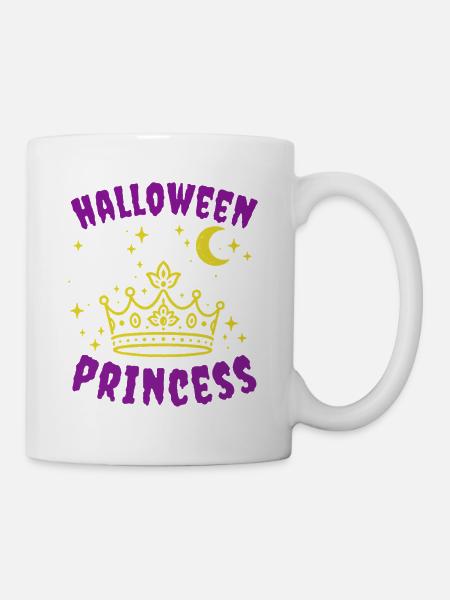 Halloween Prinzessin mit Geistern und Krone - Tasse - Weiß
