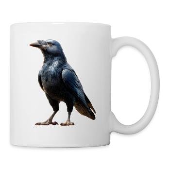 Raven, Crow, Bird, Raven Crow, Jackdaw, Black Raven - Mug - white - Right