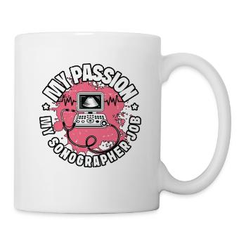 Sonographer My Passion My Sonography Ultrasound - Tasse - Weiß - Rechts