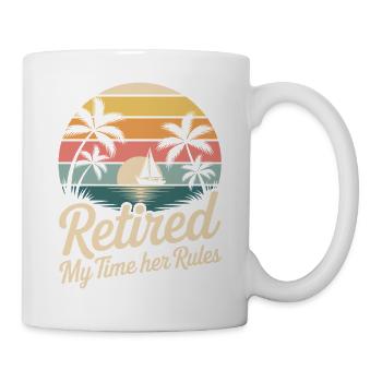 Retired Rente Rentner Lustiger Spruch - Tasse - Weiß - Rechts