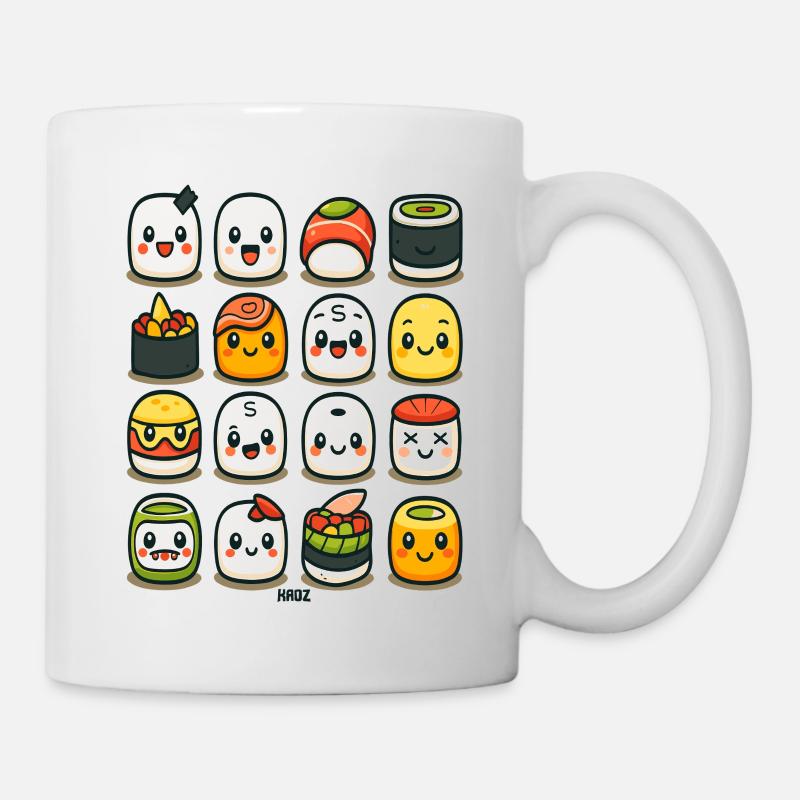 Kawaii Sushi Figuren - Tasse - Weiß