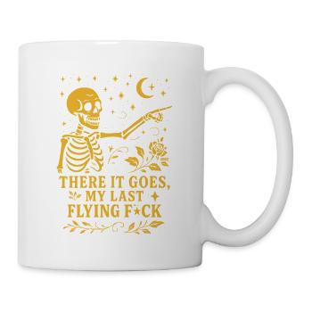 Je m’en fous plus Skeleton with Rose - Mug blanc - blanc - Droite