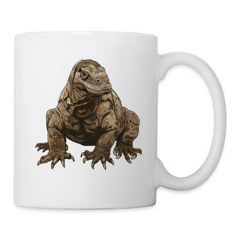 Realistische Komodowaran-Illustration - Tasse - Weiß - Rechts