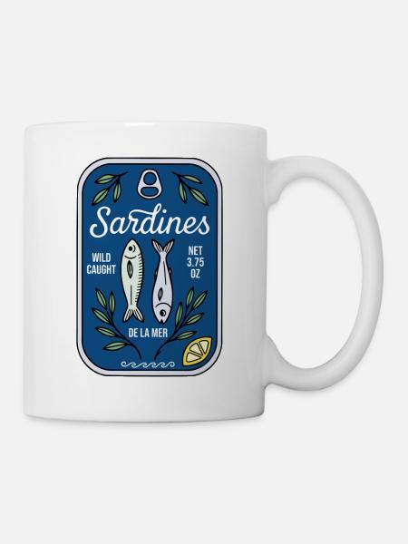 Sardinen - Tasse - Weiß