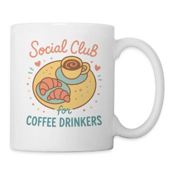 Club social pour les buveurs de café Design - Mug blanc - blanc - Droite