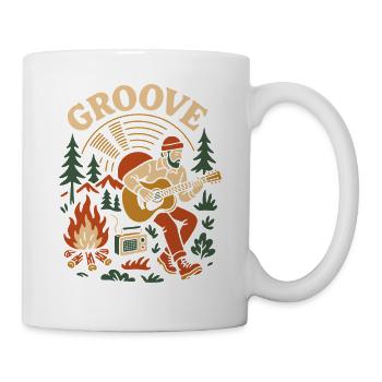 Groove Retro Vinyl Record Music Vibes - Mug - white - Right