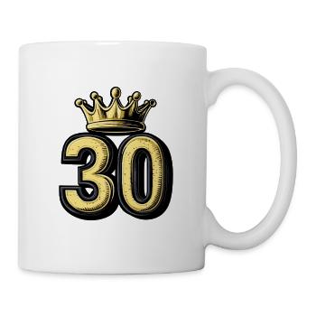 Couronne à 30 chiffres - Mug blanc - blanc - Droite
