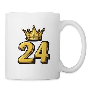 24 Zahl Krone - Tasse - Weiß - Rechts