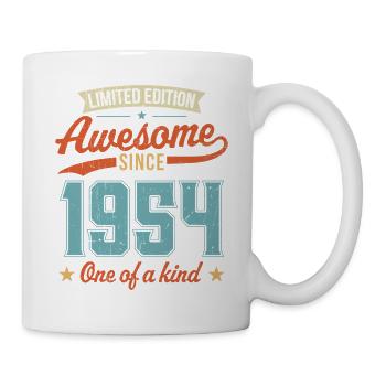 Génial depuis 1954 - Mug blanc - blanc - Droite