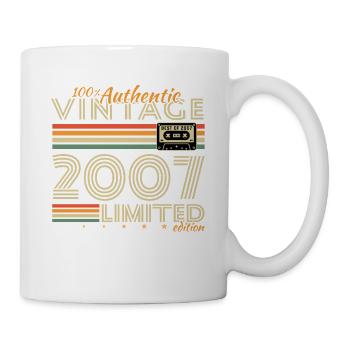 2007 Vintage Rétro Cadeau D'anniversaire - Mug blanc - blanc - Droite