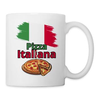 Design de pizza italienne avec drapeau - Mug blanc - blanc - Droite