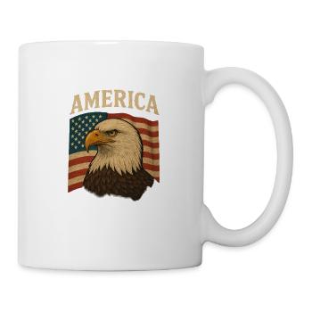 Amerikanisches Patriot-Design - Tasse - Weiß - Rechts