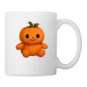 Niedlicher Kürbis-Teddybär freundlichem Gesicht - Tasse - Weiß - Rechts