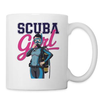 Scuba Girl Taucherin Design - Tasse - Weiß - Rechts