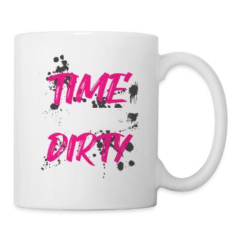 Il est temps de se salir Schlammlauf Mud Run Muddy Race - Mug blanc - blanc - Droite