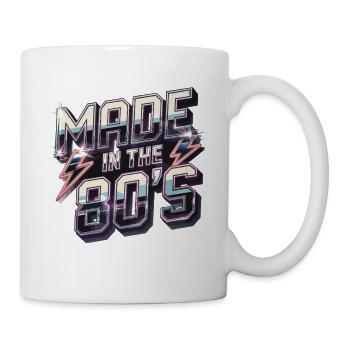Hergestellt In Den 80er Jahren Retro Blitz - Tasse - Weiß - Rechts