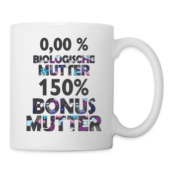 Mutter Mama Bonus Stiefmutter Muttertag Geschenk - Tasse - Weiß - Rechts