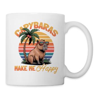 Funny aesthetic Kawaii Capybara - Tasse - Weiß - Rechts