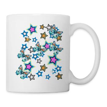 Retro Insekten Schmetterlinge - Tasse - Weiß - Rechts