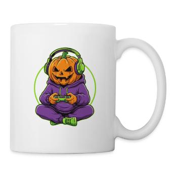 Pumpkin Gamer Halloween Gaming - Tasse - Weiß - Rechts