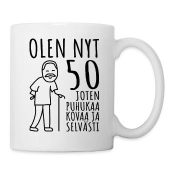 50 anniversaire homme années 50 j’ai 50 ans - Mug blanc - blanc - Droite