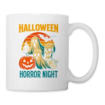 Halloween Horror Nacht Motiv - Tasse - Weiß - Rechts