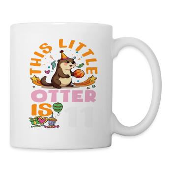Dieser Otter ist 11 - süßes Geburtstagsmotiv - Tasse - Weiß - Rechts