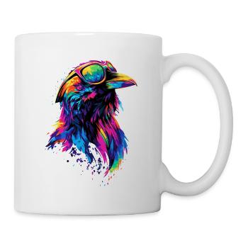 Raven, Crow, Bird, Raven Crow, Jackdaw, Black Raven - Mug - white - Right