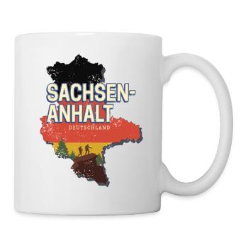 Sachsen Anhalt Deutschland Bundesland Souvenir - Tasse - Weiß - Rechts